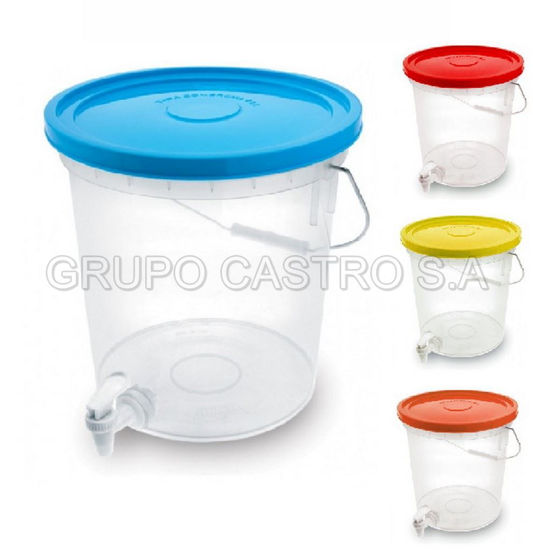 Foto de Balde comerc 12 lt c/t caño Rey BLX503200/BLX002800 29.6alt,27.9diam cms