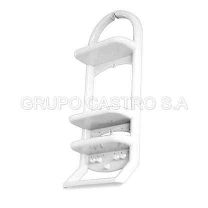 Foto de Organizador baño royal abs Rey blanco OGX060000 68.8alt,12.2anc,26.6larg cms
