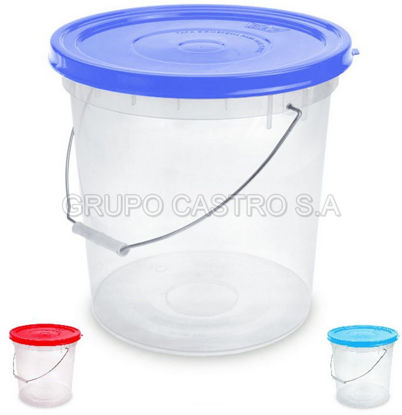 Foto de Balde Comerc.16 ltrs c/t asa Metal Rey 31.7diam,31.1alt cms BLX002000