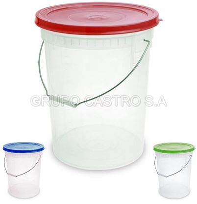Foto de Balde comercial 20 ltrs c/tapa y c/asa de metal BLX015000