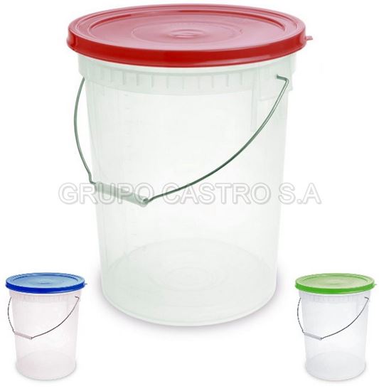 Foto de Balde comercial 20 ltrs c/tapa y c/asa de metal BLX015000