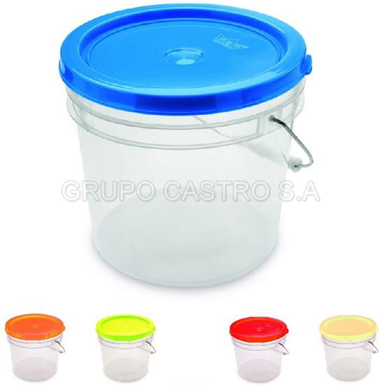 Foto de BALDE COMERCIAL 1GL C/T C/ASA METAL REY (con medidas)  BLX011600