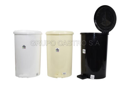 Foto de BASURERO PEDAL 20LTRS GRIS METAL 29ANX45ALT CM 82724  TACOPLAST PLASTICO
