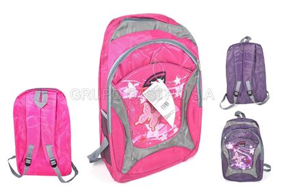 Foto de SALVEQUE ESCOLAR 92537 17" MORADO-GRIS/ ROSADO-GRIS BENSSINI