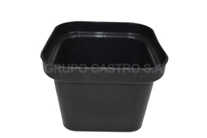 Foto de MACETA CUADRADA NEGRA SALVAPLASTIC 13alt x 16anCMS 8001047500
