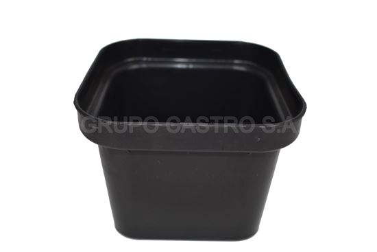 Foto de MACETA CUADRADA NEGRA SALVAPLASTIC 13alt x 16anCMS 8001047500