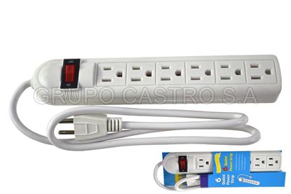 Foto de Regleta outlet power  6 sálidas KM404/KM1353 cable#14