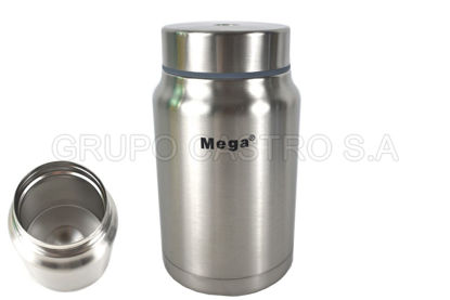 Foto de Termo p/comida 0.75 ltr Acero Inox  c/boton MEGA SSF075PB (12)