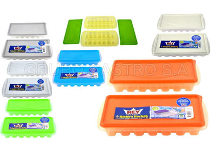 Foto de Bandeja  Set 2 pzs Rockas  c/ta 14 Cub Reyplast 25.1larg,12.1anc,8.5alto cms 0.7 ltrs HLX012000 (90)