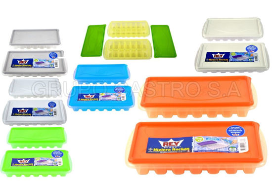 Foto de Bandeja  Set 2 pzs Rockas  c/ta 14 Cub Reyplast 25.1larg,12.1anc,8.5alto cms 0.7 ltrs HLX012000 (90)