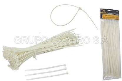 Foto de Set 50 Zuncho Blanco 16" (7.6mmx400mm) sb-500 brickell 50 uds