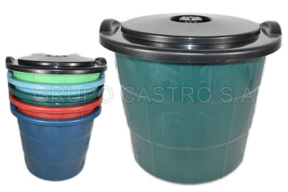 Foto de Bote 25 ltrs Animalitos Spartaplast c/tapa 34altx39cms 0974/0974-1