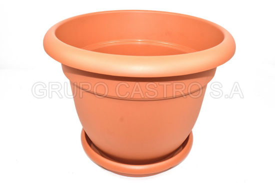 Foto de Maceta c/platera #3 terracota spartaplast 0105 33x27cms 14litros