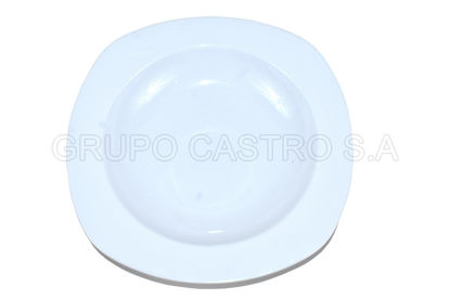 Foto de PLATO PLANO CUADRADO MELAMINE10" A9130 BLANCO 