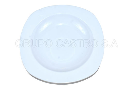 Foto de PLATO PLANO CUADRADO MELAMINE10" A9130 BLANCO 