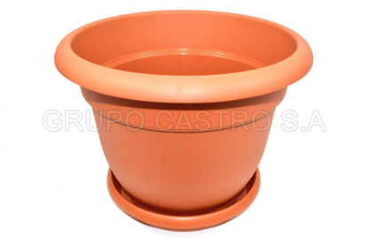 Foto de Maceta c/platera #2 megaplast #1145 27.5x22 8litros