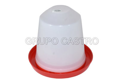 Foto de BEBEDERO POLLOS ROJO/BLANCO  MEGAPLAST 1138 1G/3.75LTS 26X23cms