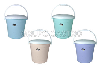 Foto de Cubeta 16 ltrs c/tapa #AA1125R  megaplast frosty 33x33.5 cms (24)