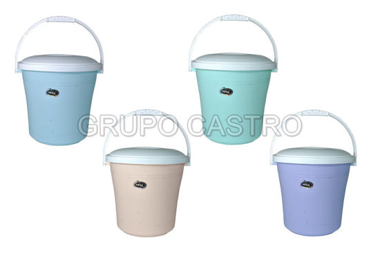 Foto de Cubeta 16 ltrs c/tapa #AA1125R  megaplast frosty 33x33.5 cms (24)