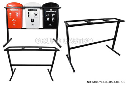 Foto de Mueble metalico p/papelera 30 rectang 3 aposentos (punto ecologico) 113 cms largox 79c ms alto