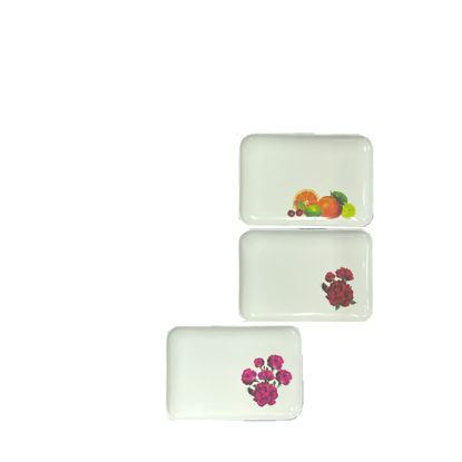 Foto de BANDEJA RECTANG DECORADA MELAMINA 11.4"X7.8" UM-BP-CB-CF T-6B.MT