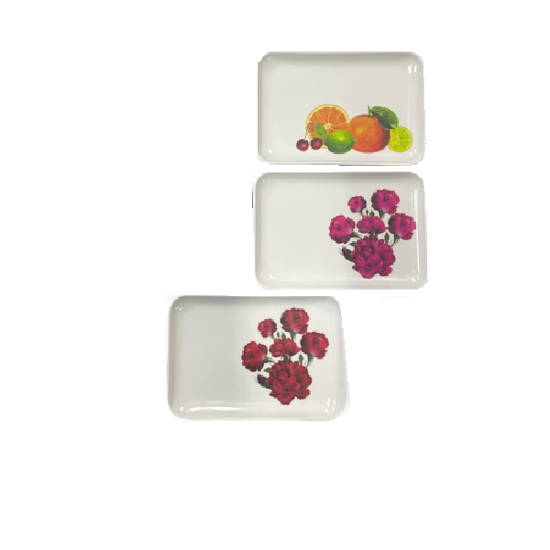 Foto de BANDEJA RECTANG DECORADA MELAMINA 6-1/2"X4-1/2" UM-BP-CB-CF T-6E.07QA