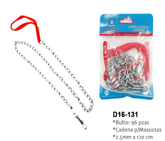 Foto de Cadena perro metal 2.5mmx1.2mts D16-131 (96)
