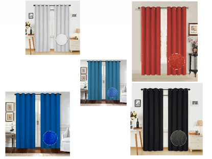 Foto de Cortina ventana azul 80225867 8 aros rasberrie 180GSM (24) 54"x90" 137x228cms