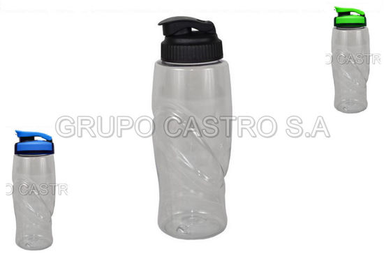 Foto de BOTELLA SPORT PET 1L C/TAPA SALVAPLASTIC 24alt cms 1307750000