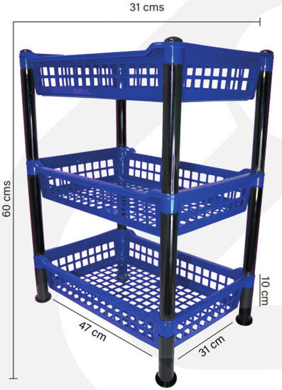 Foto de VERDURERO 4 NIVELES RACK17 STAMPO 47X31X84CMS NARANJA