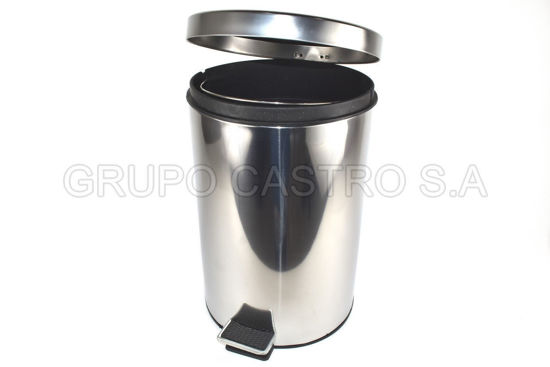 Foto de Basurero Acero 8 ltrs Pedal M8A2601 22.5anx33alt cms (12)