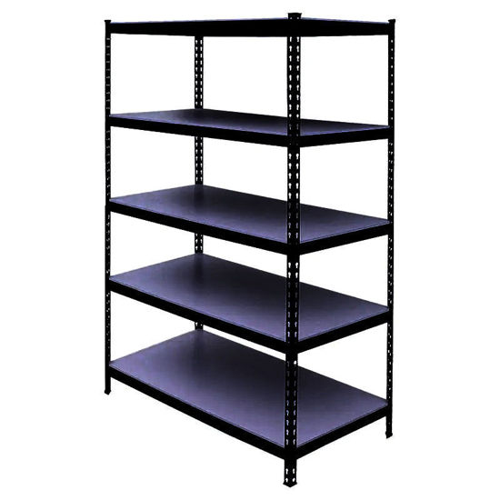 Foto de Estanteria Rack 5 niveles MB92601 Negro 1.80 mts alt x1.20 mts larg x50 cms ancho 200 Kilos 