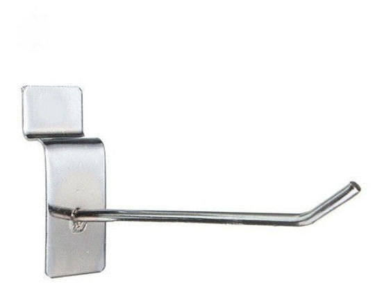 Foto de Gancho Exhibidor Cromo P/Pared Rejilla/Ranura 10 cms MB92607