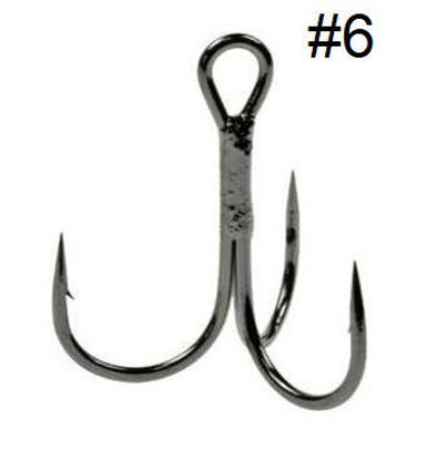 Foto de ANZUELO PARA PESCA PIÑA-TRIPLE #6 (1.9cm) SET 100PCS  MBQ26010 