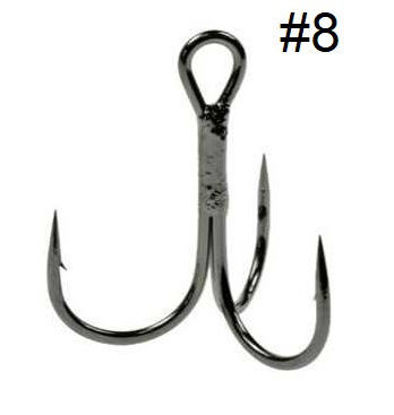 Foto de ANZUELO PARA PESCA PIÑA-TRIPLE #8 (1.5cm) SET 100PCS  MBQ26011 
