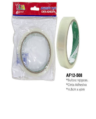 Foto de Cinta adhesiva transparente 1.8 cms x 40 mtrs af12-508  ALFA (192)