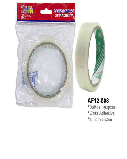 Foto de Cinta adhesiva transparente 1.8 cms x 40 mtrs af12-508  ALFA (192)