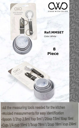 Foto de TAZAS Y CUCHARAS PARA MEDIDAS CWC SET 8PCS MMSET-WHT BLANCA