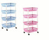Foto de VERDURERO PLAST RECT C/RUED 4 NIV 506006 FLORINA 100 alt, larg 48, anch 31 cms