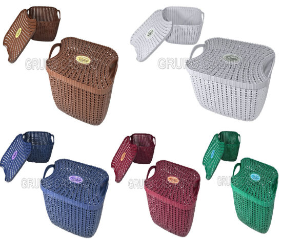 Foto de Caja Ratan con tapa  5 ltrs rectangular APG-1108 15alx22anx29 larg cms Alcaplast (50)