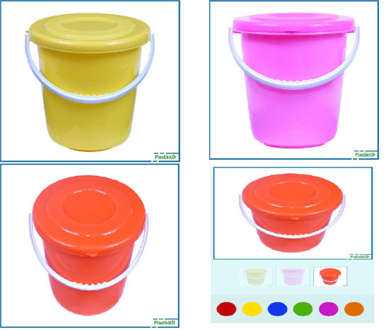 Foto de  Balde 3 ltrs c/tapa IN213P 19 diam,17.5alt cms Plastikito (72)