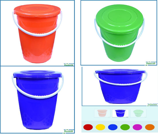 Foto de Balde 5 ltrs c/tapa IN215P 22diam,22,50alt cms Plastikito (72)