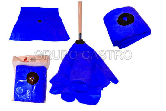Foto de PAÑO MICROFIBRA PARA PISO 80CMX80CM AZUL