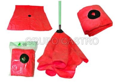 Foto de PAÑO MICROFIBRA DE PISO 80CMX80CM ROJO