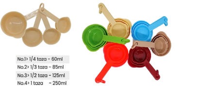 Foto de Taza Medidora Set 4 pcs /1cup-1/2 cup-1/3cup-1/4cup ml Diprossa (36)