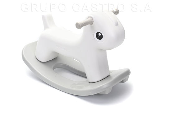Foto de Caballito Balancin Blanco/Gris NighHor GET32-05 57larg,38 alt cms (4)