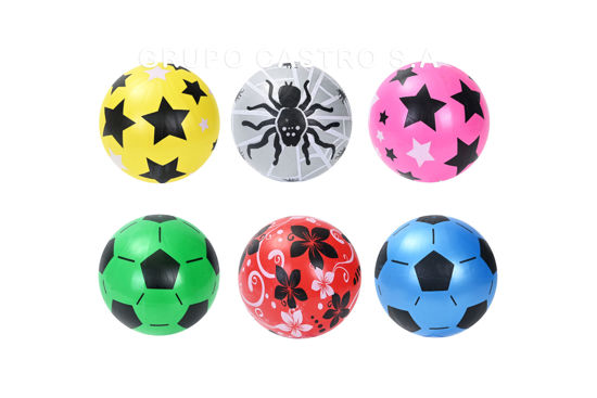 Foto de Bola Hule Decorada18 cms GET03-06 (500)