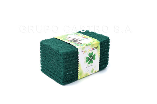Foto de ESPONJA VERDE DURA 15X10CMS SET 10PCS TOMORROW GET55-01 (120)