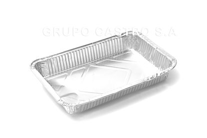 Foto de Bandeja Desechable Alum N4I2605 52x32x7,5 cms Rectang (50)