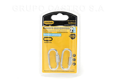 Foto de Llavero Mosqueton 2 pcs GET49-09 (1.5"x5/32") 4x40mm HAOYLI (240)